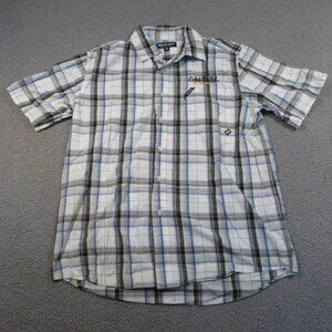 Vintage Ecko Unltd Men’s Shirt Medium White Striped Button Down Short Sleeve